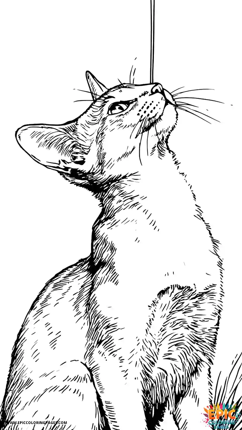 Abyssinian Cat Abyssinian cat anime batting string