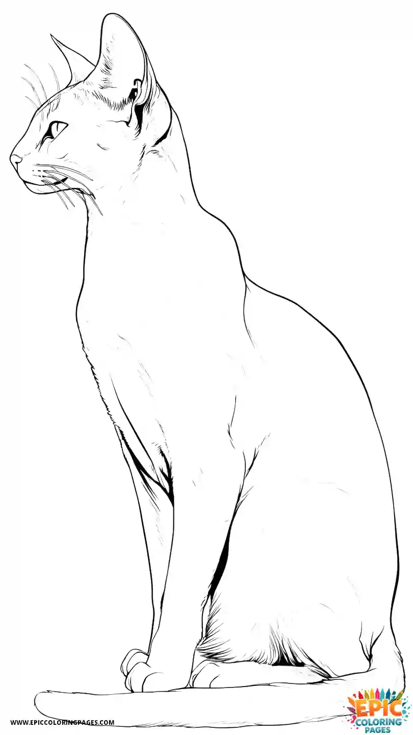 Abyssinian Cat Abyssinian cat anime in realistic profile view