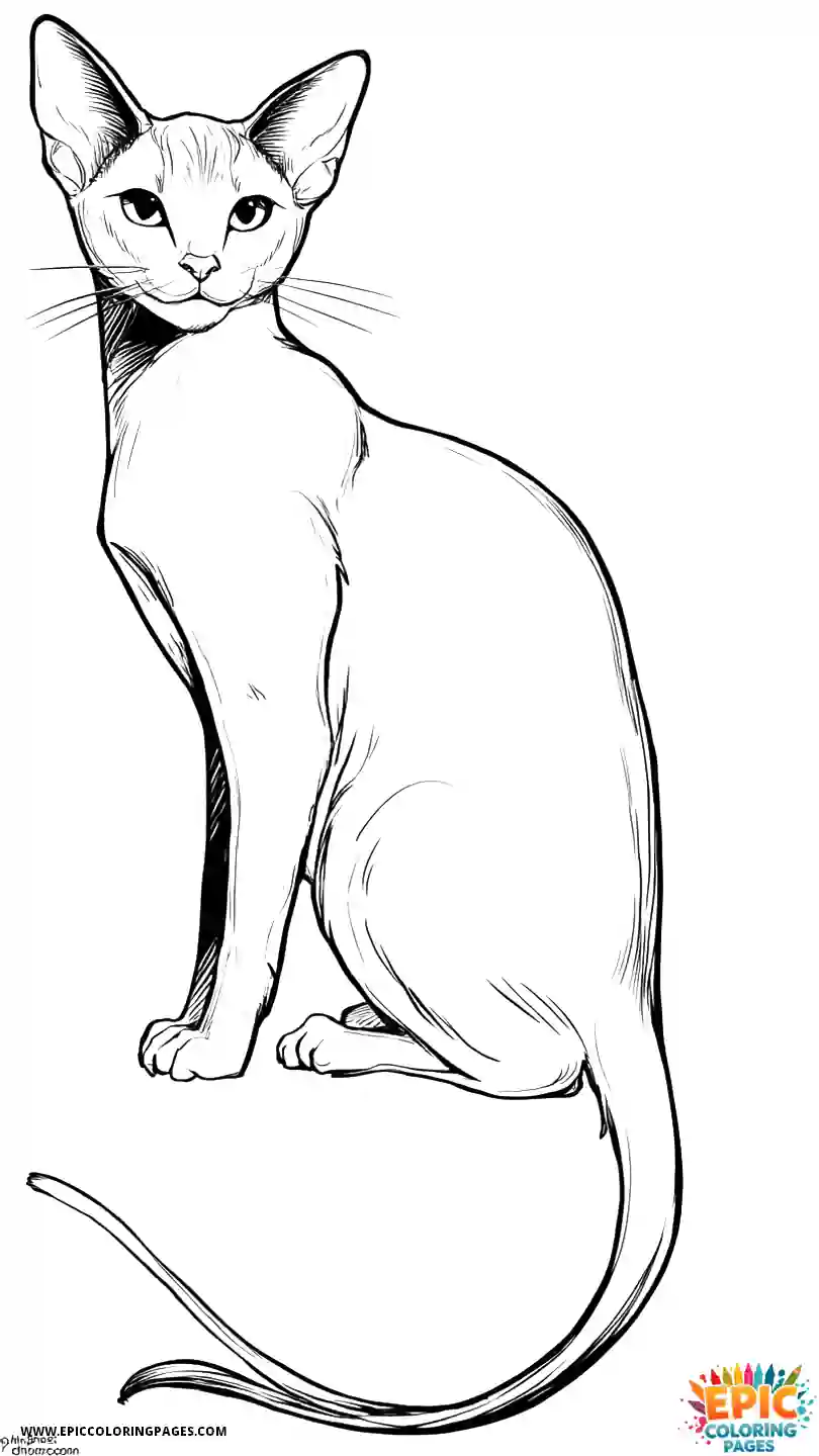 Abyssinian Cat Abyssinian cat cartoon with arched back