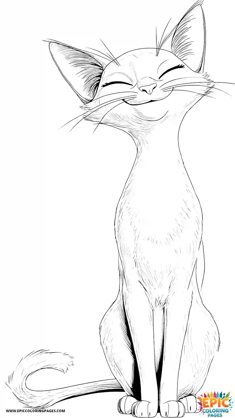 Abyssinian Cat Abyssinian cat cartoon walking with tail up