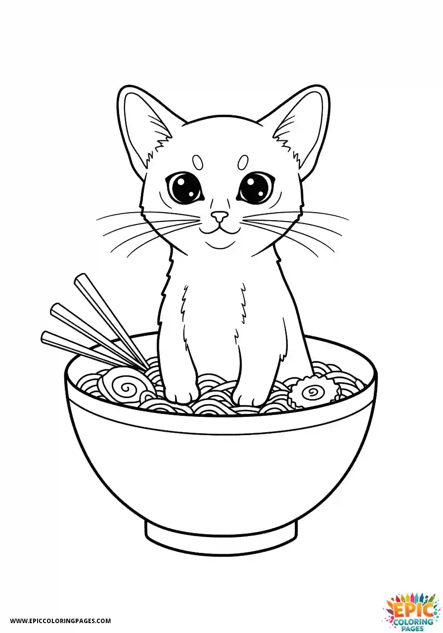 Abyssinian Cat Abyssinian cat kawaii confused noodle cat