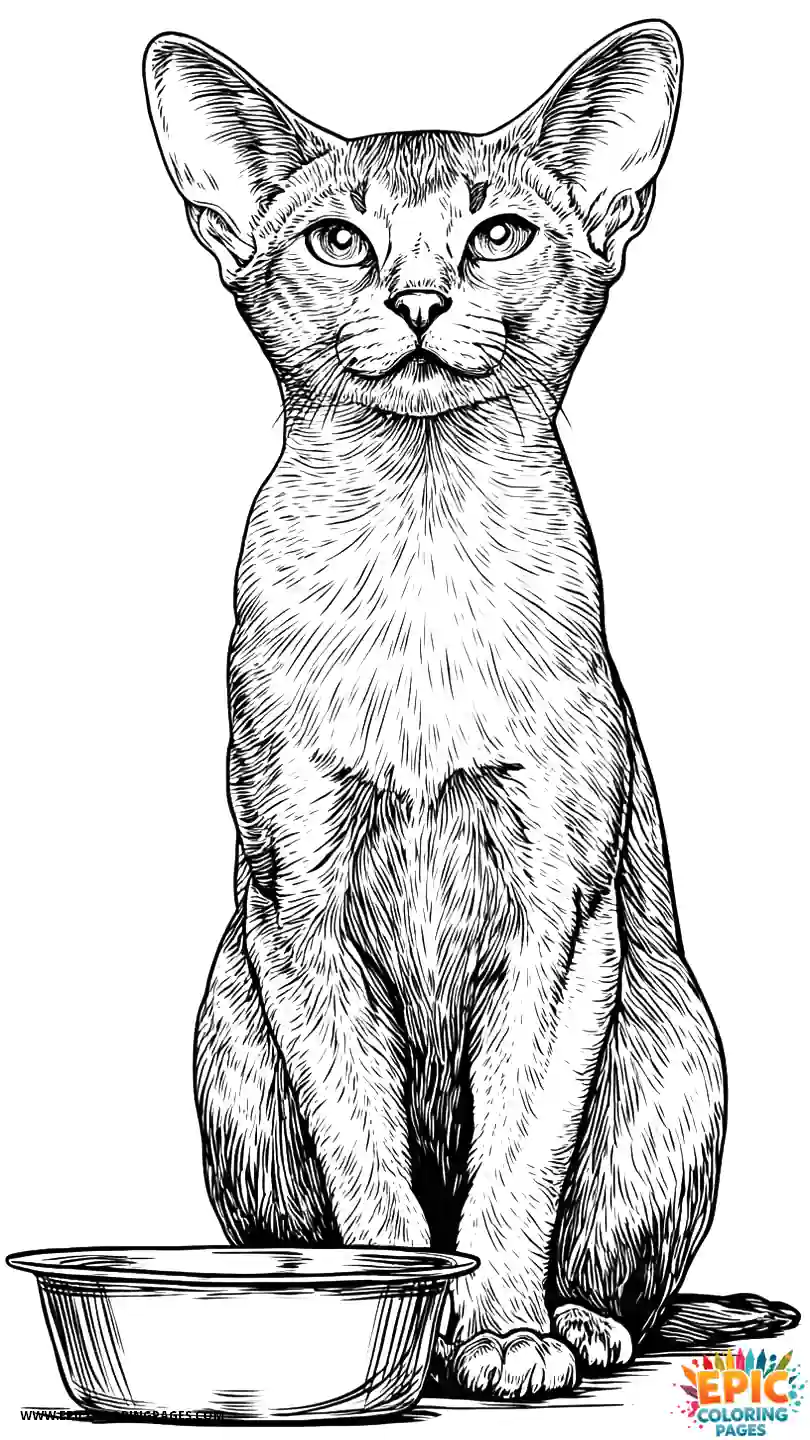 Abyssinian Cat Abyssinian cat realistic acting expectant