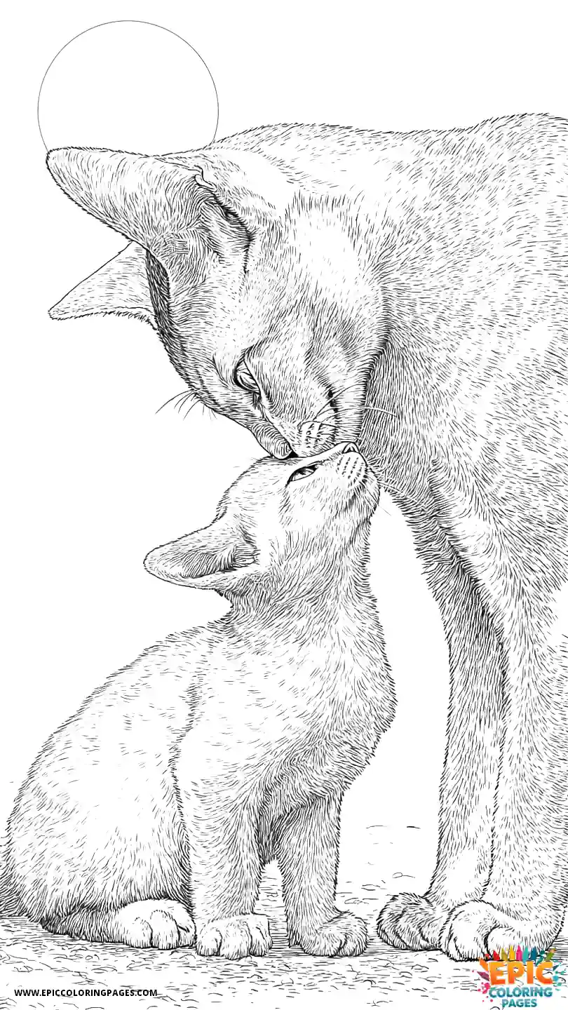 Abyssinian Cat Abyssinian cat realistic kitten receiving care
