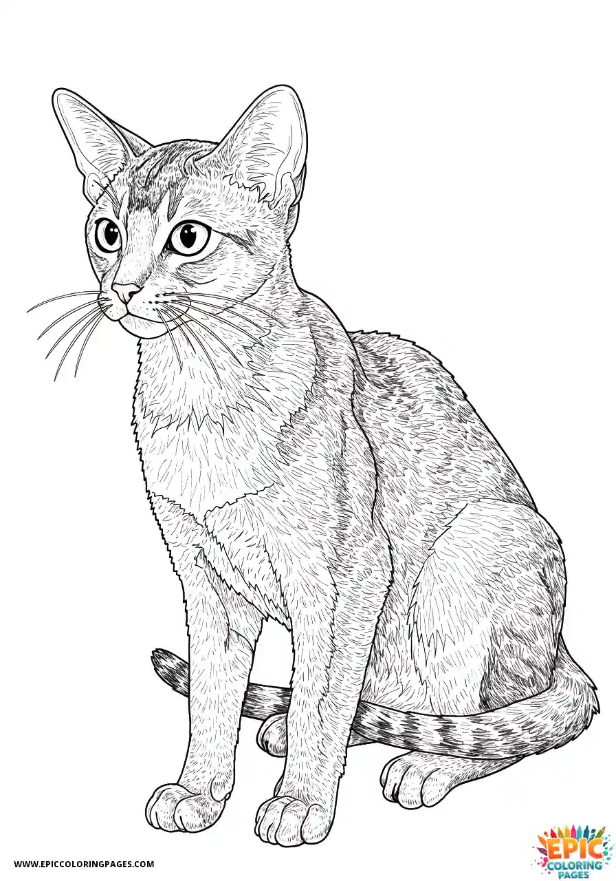 Abyssinian Cat Abyssinian cat realistic showing beautiful sleek fur