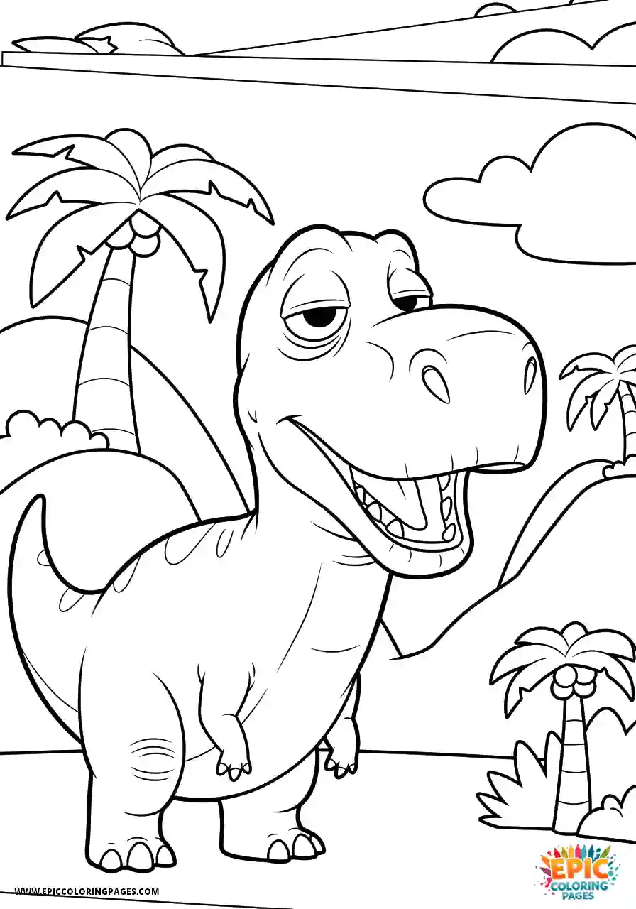 Allosaurus Allosaurus 3d animation style yawning