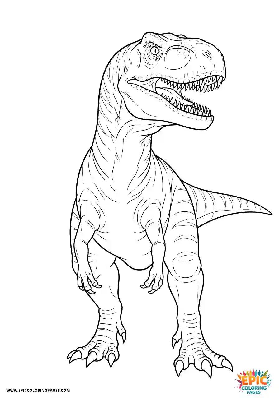 Allosaurus Allosaurus anime style with sharp claws