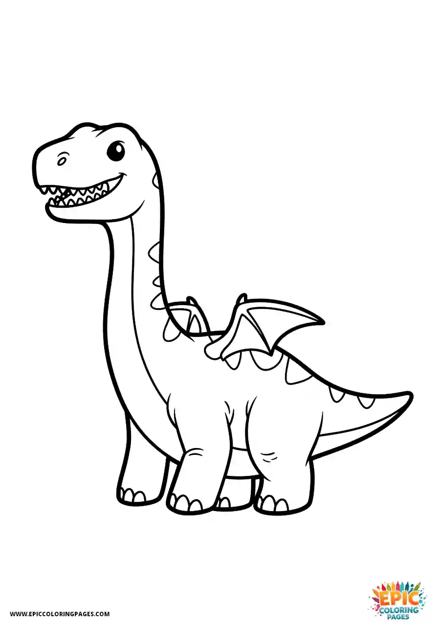 Allosaurus Allosaurus chibi style with tiny wings