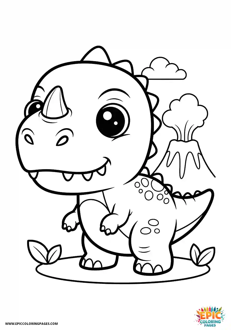 Allosaurus Allosaurus chibi style wanting food