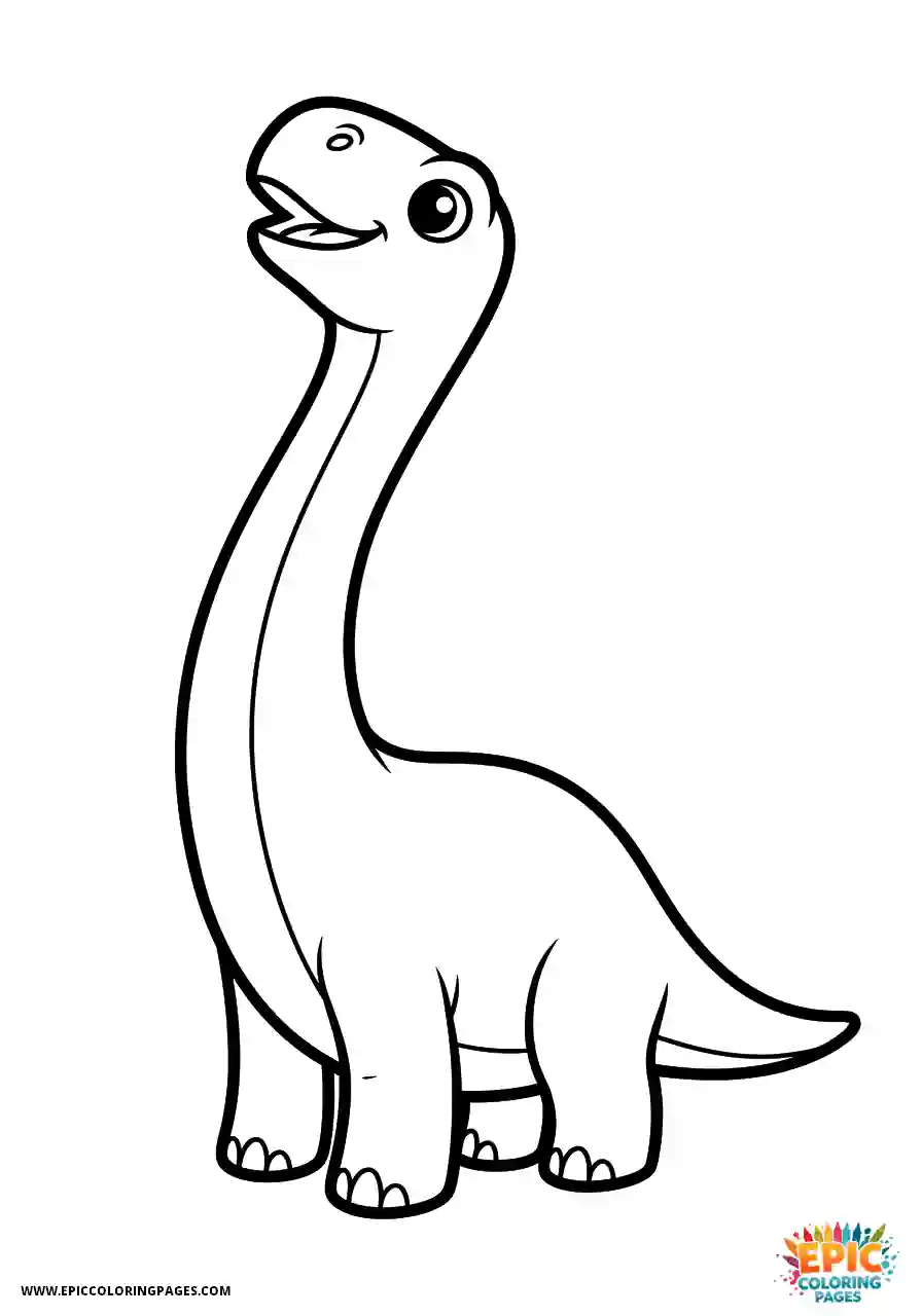 Allosaurus Allosaurus line art stretching neck