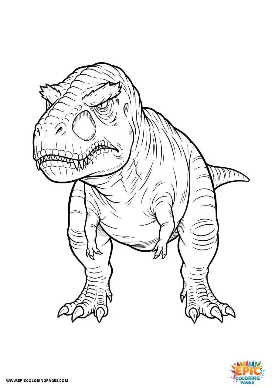 Allosaurus Allosaurus manga style looking grumpy