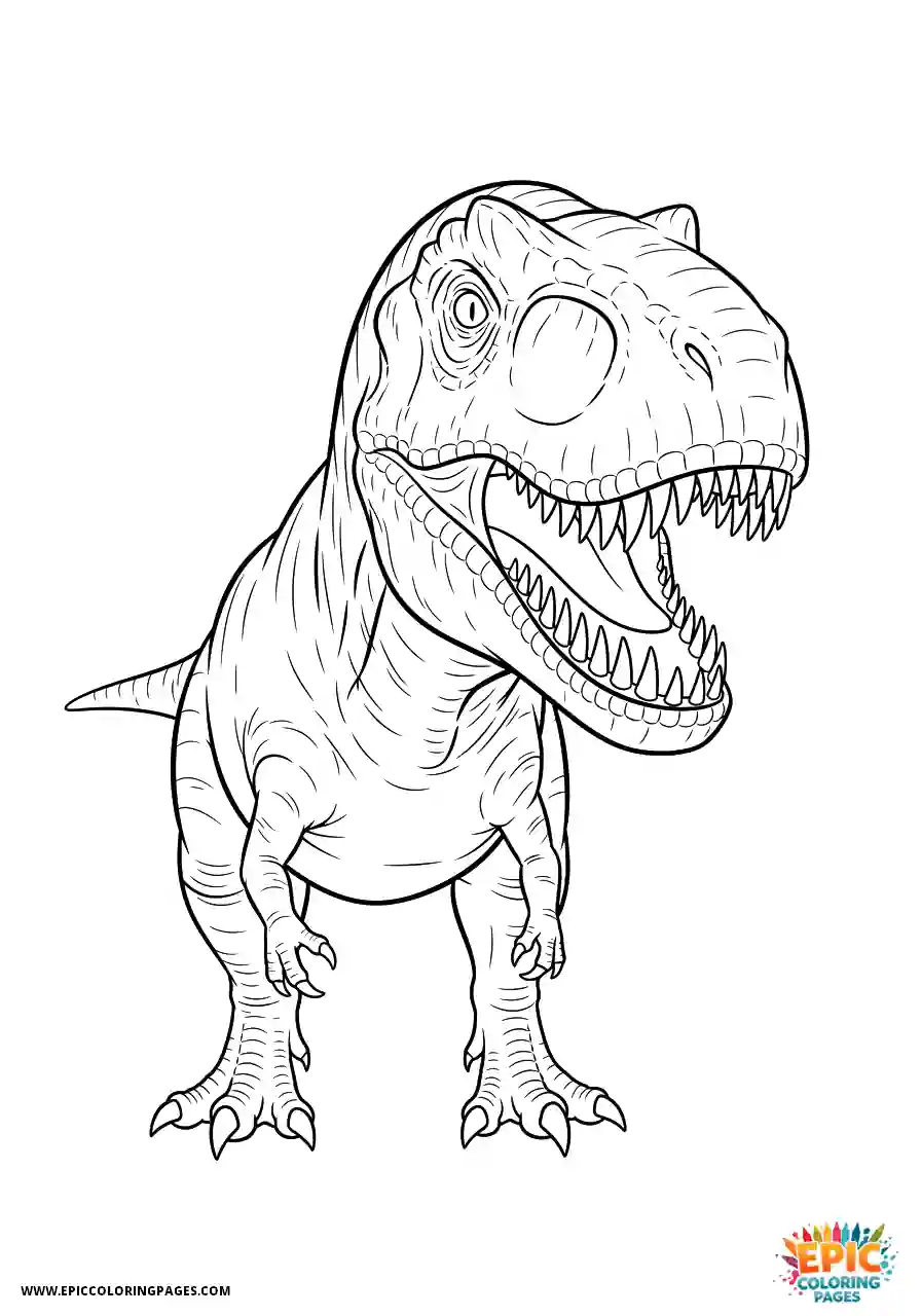 Allosaurus Allosaurus manga style with sharp teeth