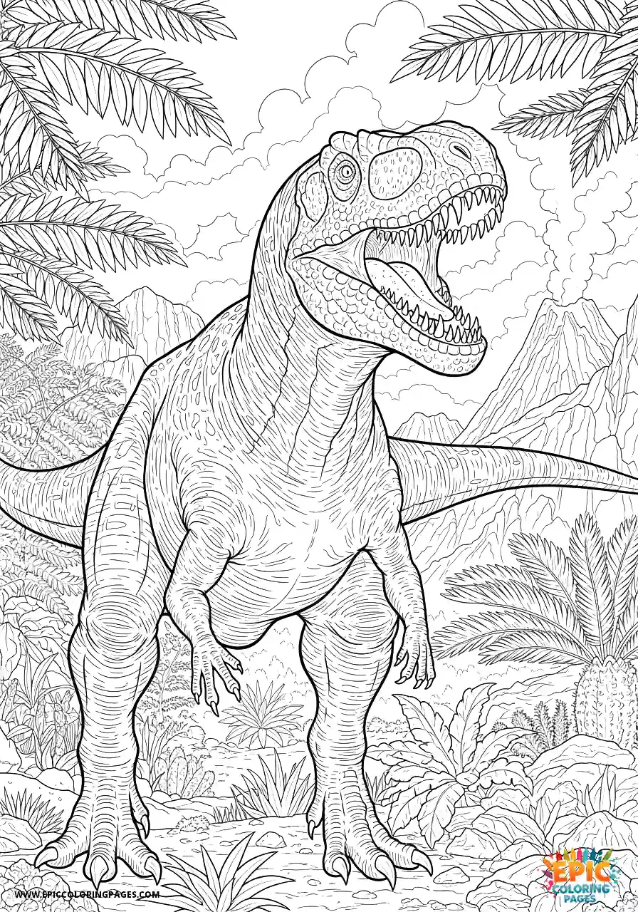 Allosaurus Allosaurus realistic style detailed background
