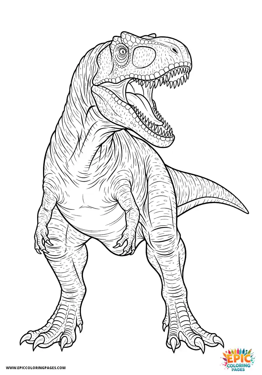 Allosaurus Allosaurus realistic style ready to fight