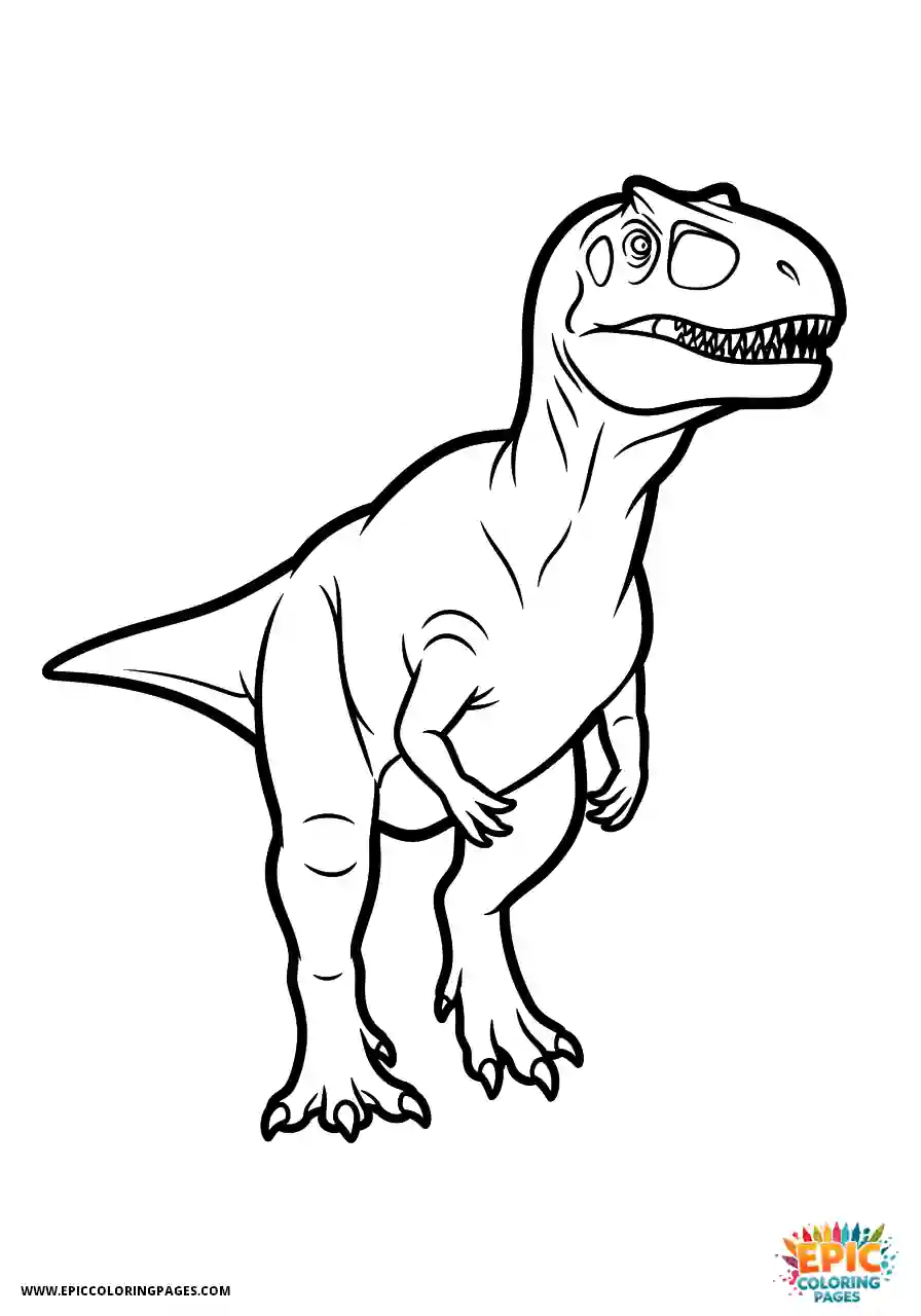 Allosaurus Allosaurus simple outline