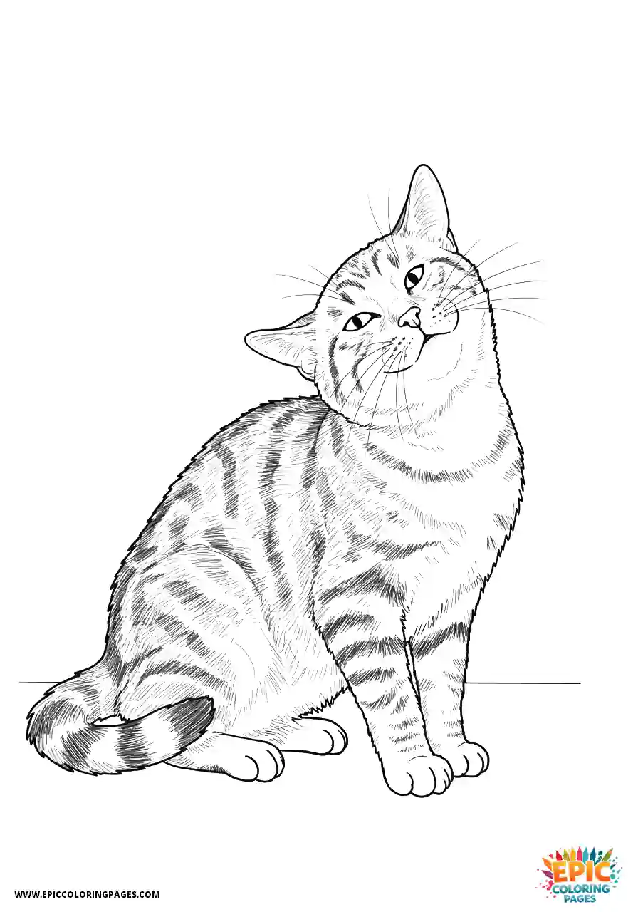 American Shorthair Cat American shorthair cat in realistic style shaking its head with ears flapping