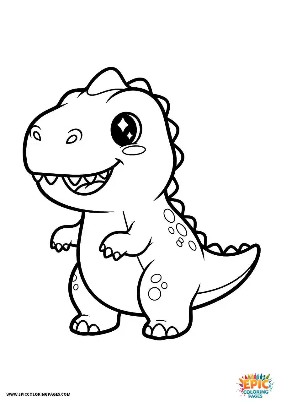 Allosaurus Cute allosaurus kawaii style feeling playful