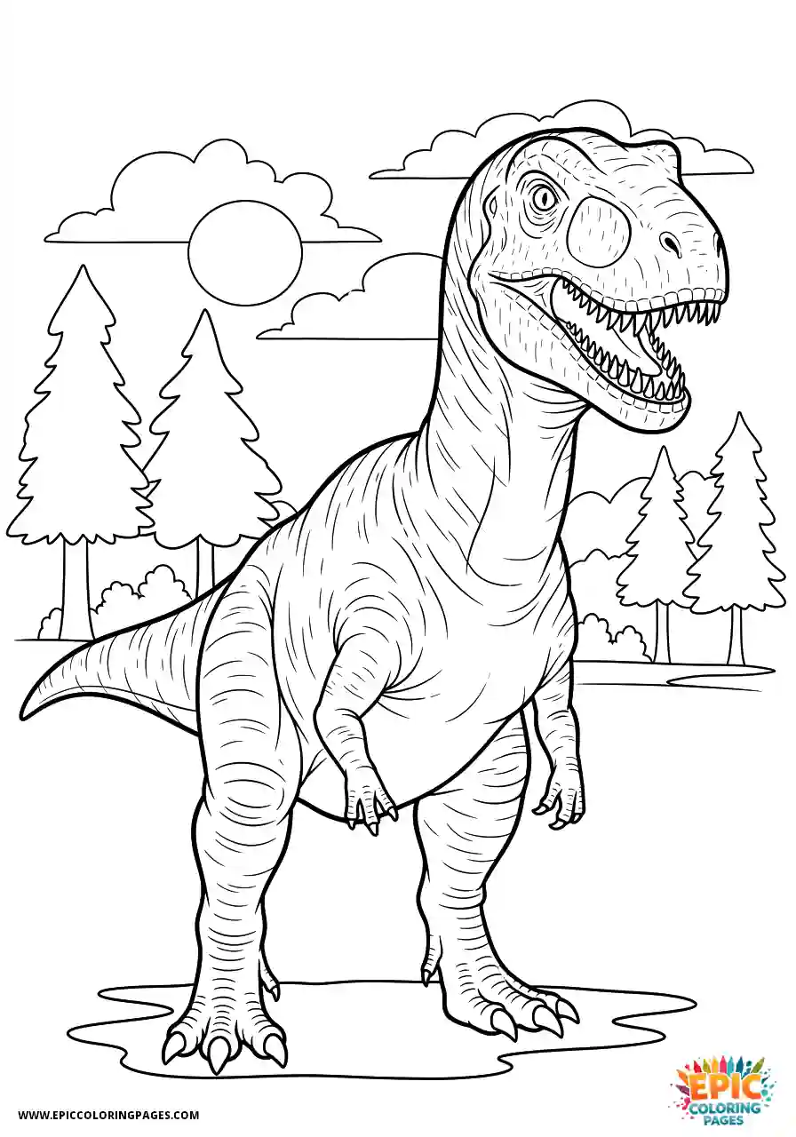 Allosaurus Cute allosaurus realistic style play time