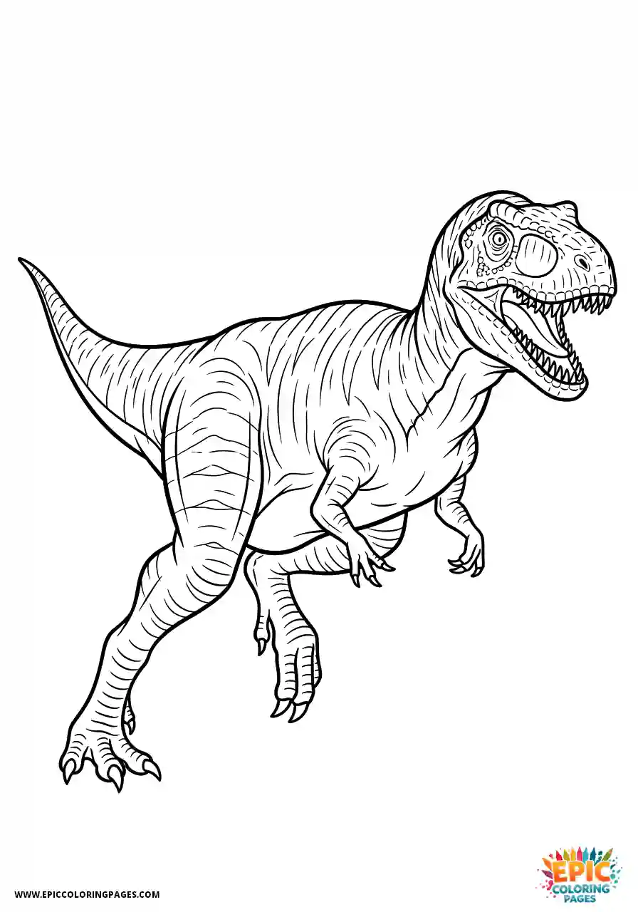 Allosaurus Cute allosaurus realistic style running fast