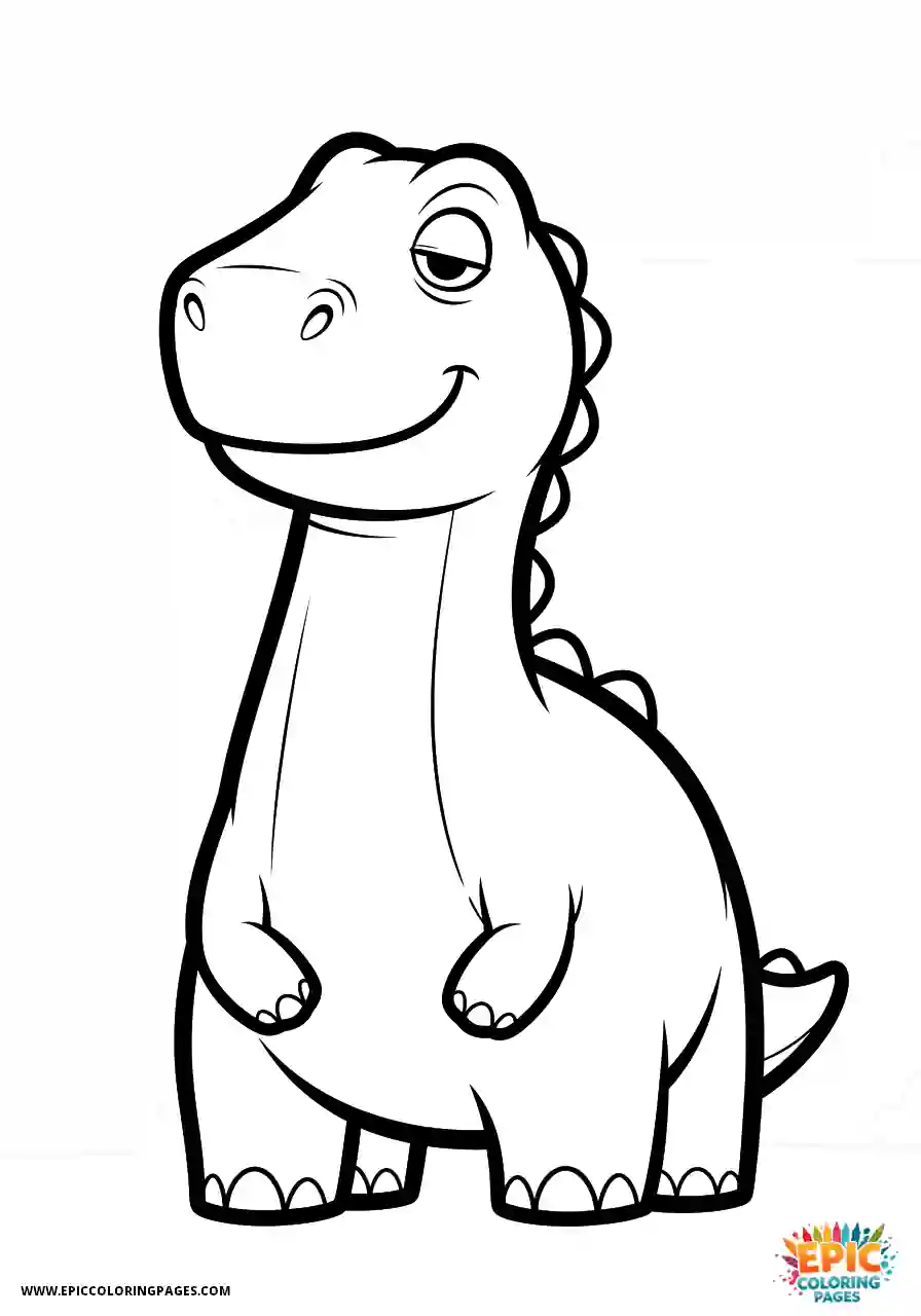 Allosaurus Simple allosaurus 3d animation style looking peaceful