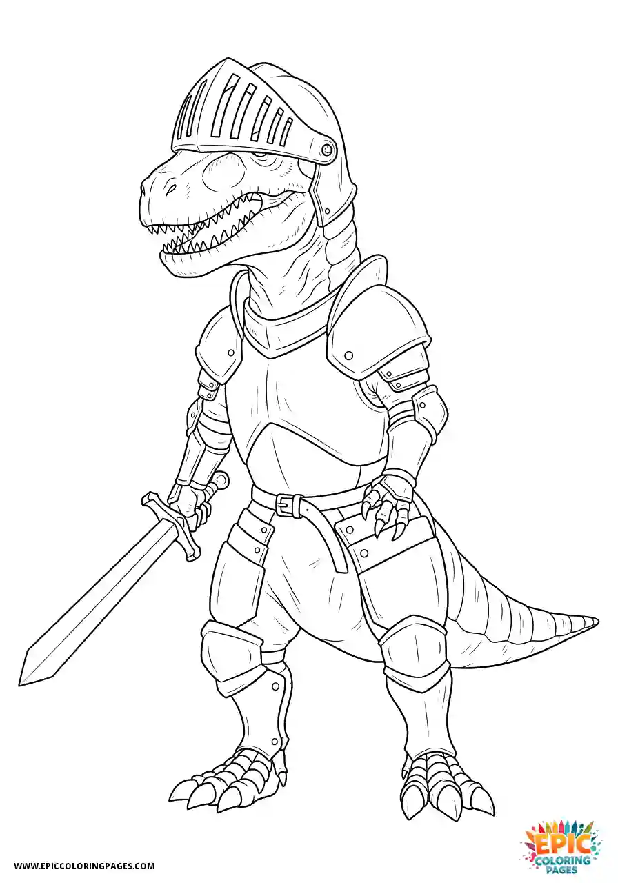 Allosaurus Simple allosaurus anime style knight costume