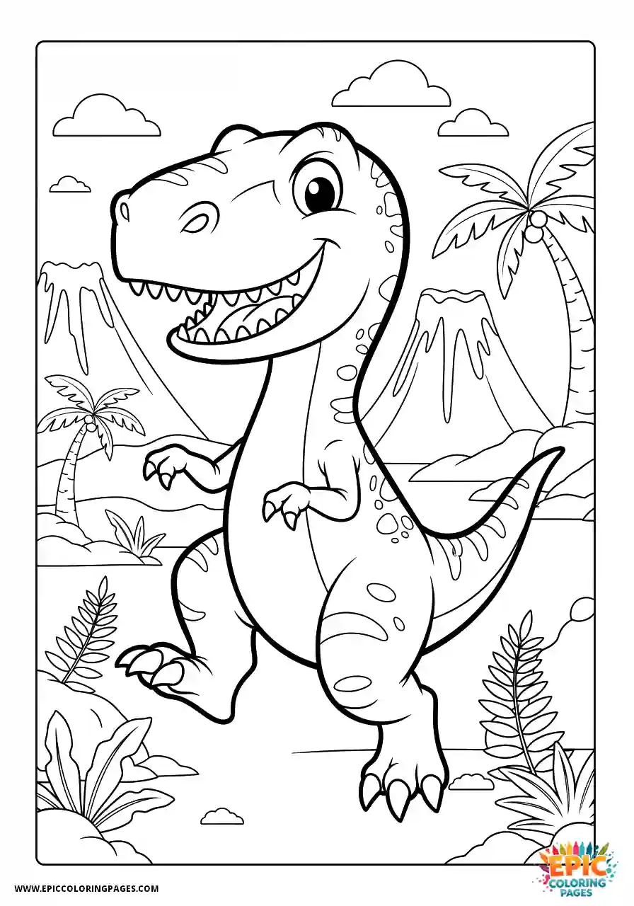 Allosaurus Simple allosaurus realistic style playful action