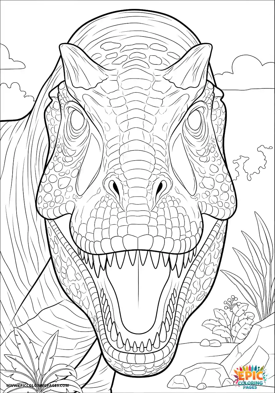 Allosaurus Simple allosaurus simple style close up face