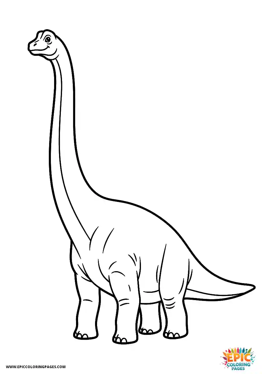 Brachiosaurus basic outline of a brachiosaurus for young children