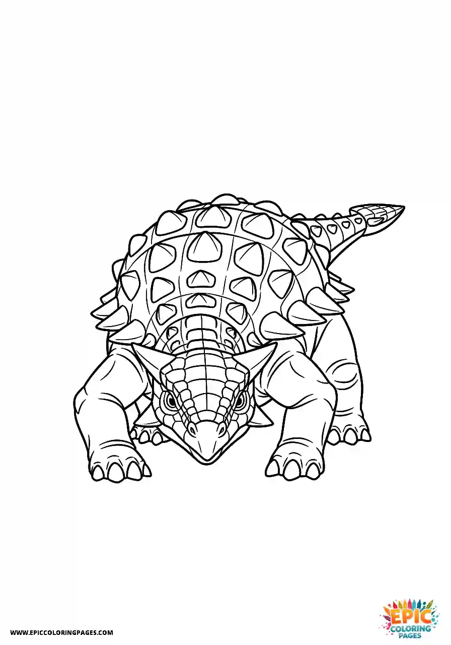 Ankylosaurus Bold Anime Style Ankylosaurus Dinosaur Preparing For Battle
