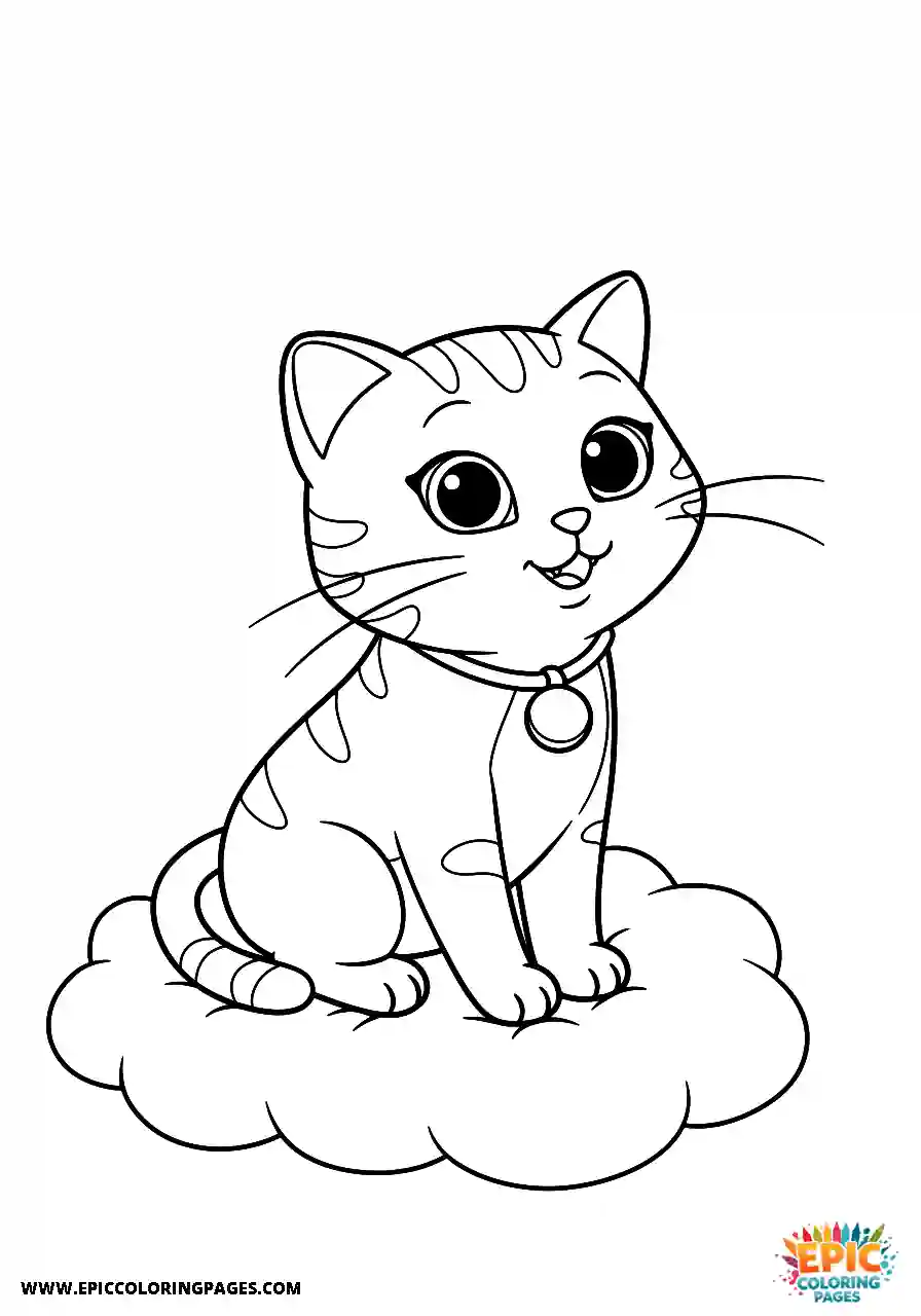 Bombay Bombay cat perched on a soft cloud