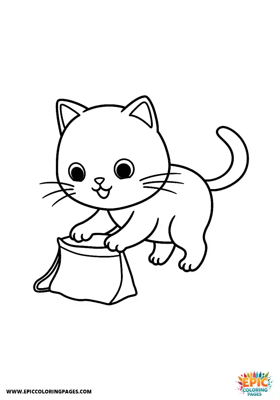 Bombay A bombay cat squeezing into a tiny purse