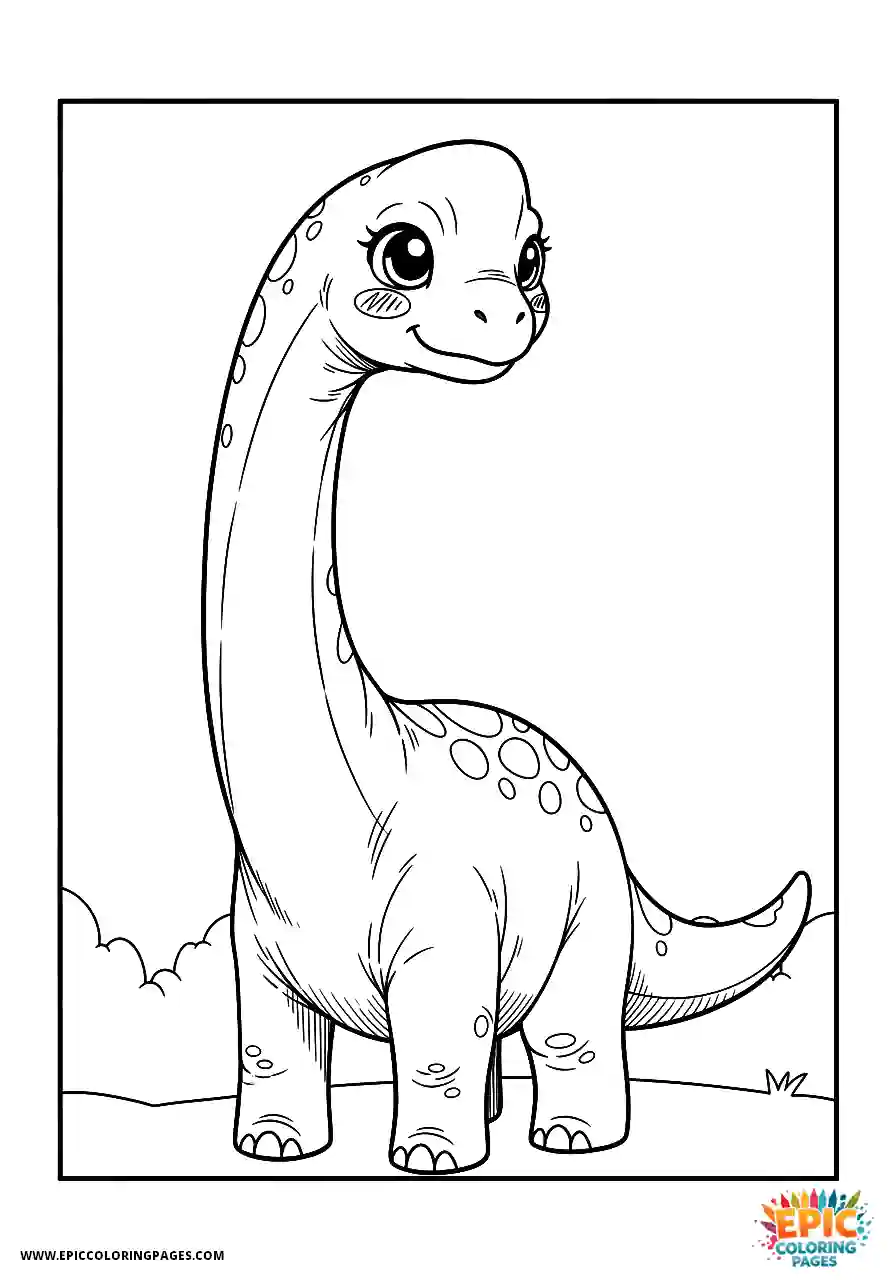 Brachiosaurus brachiosaurus with blush marks on its cheeks