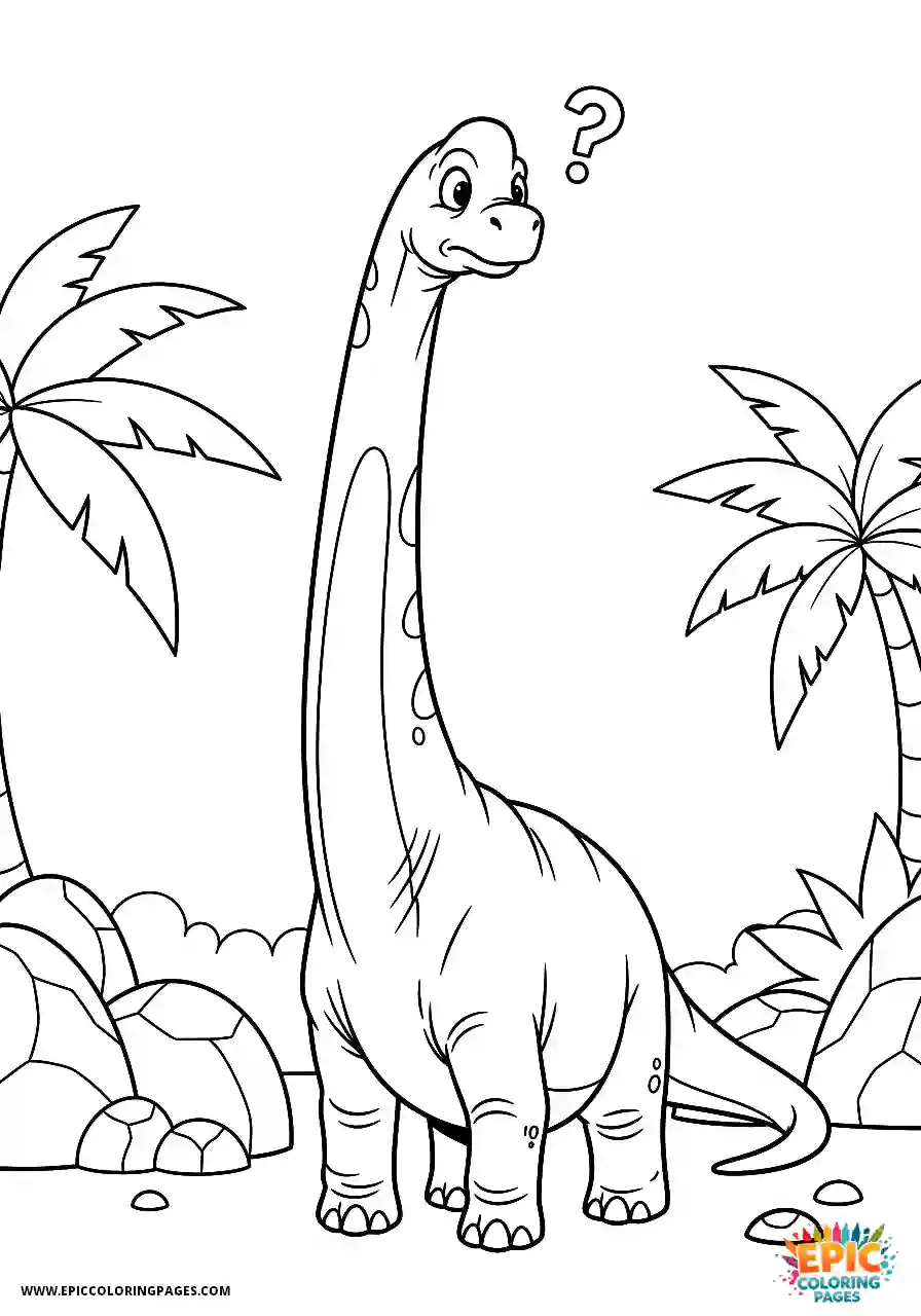 Brachiosaurus brachiosaurus with a look of utter confusion