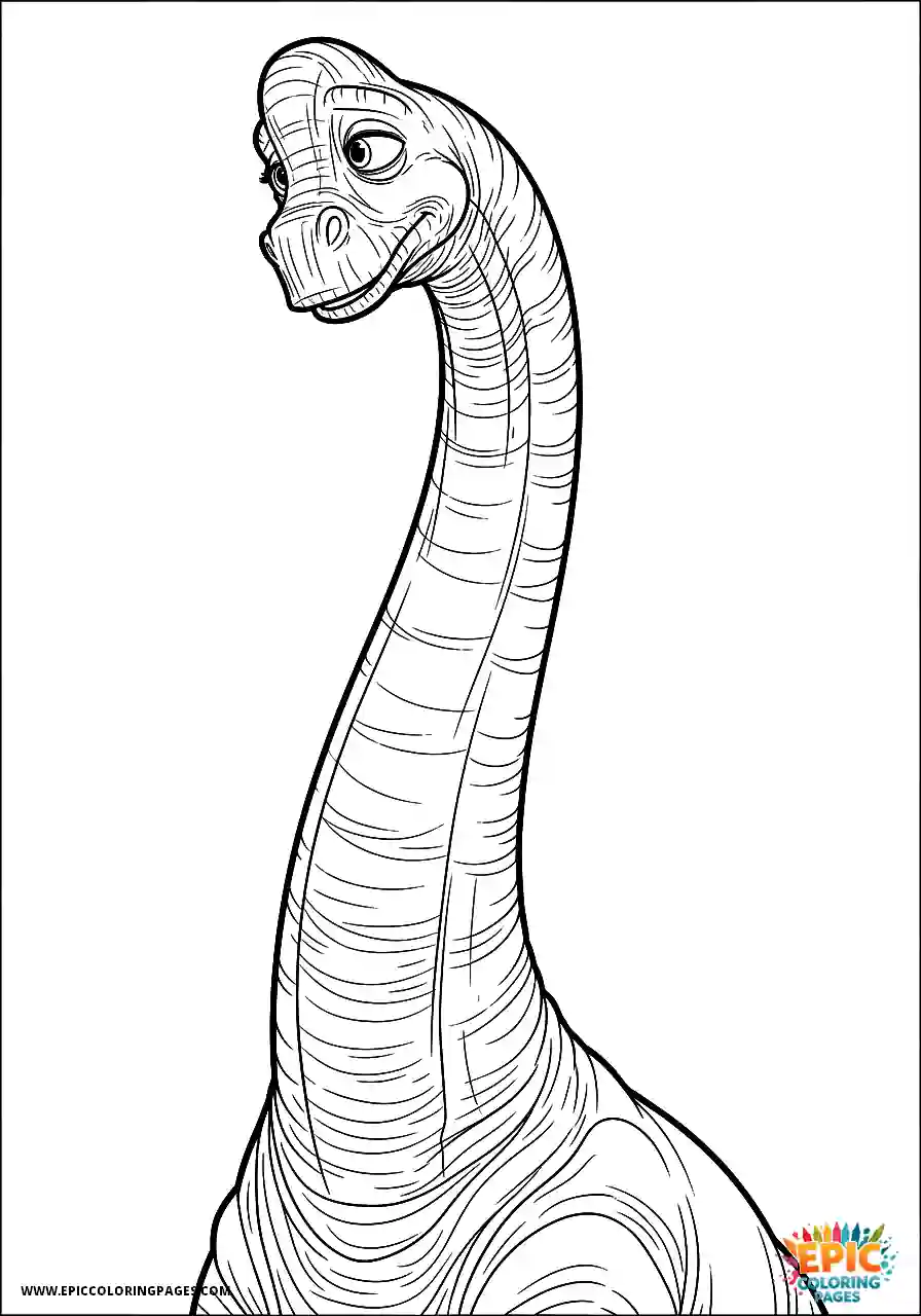 Brachiosaurus brachiosaurus wearing a thoughtful expression