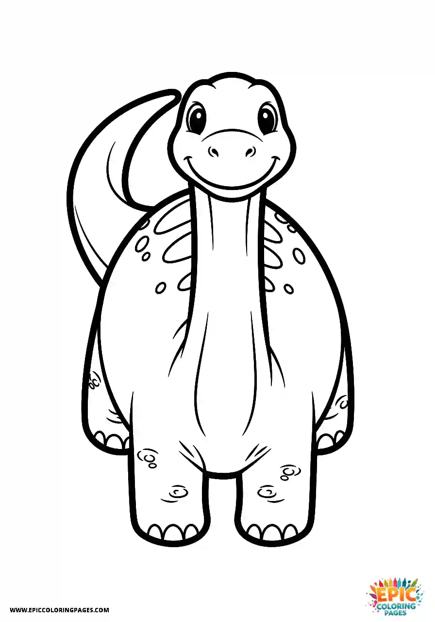 Brontosaurus Brontosaurus body seen from the top down