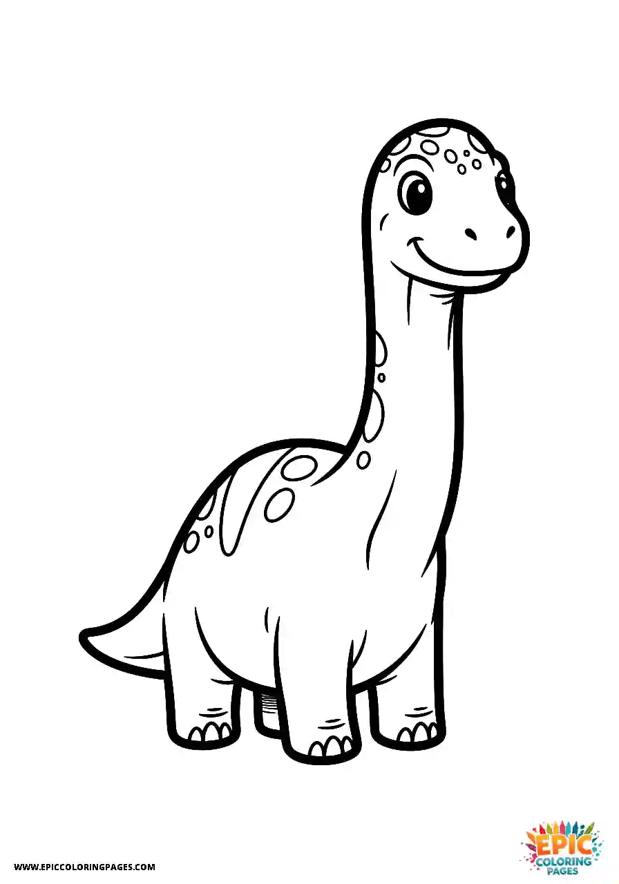 Brontosaurus Brontosaurus with distinct outlines