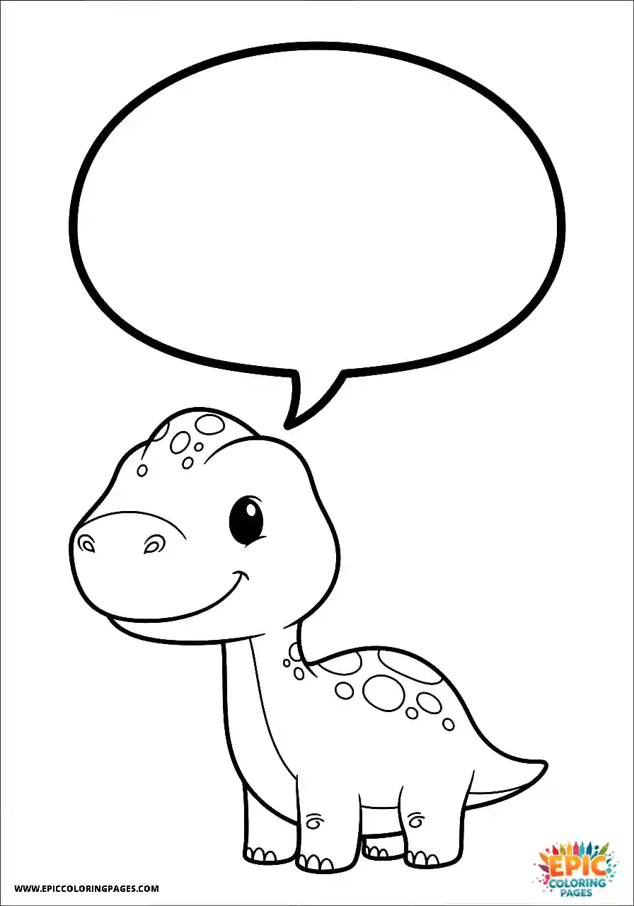 Brontosaurus Brontosaurus with an empty speech bubble