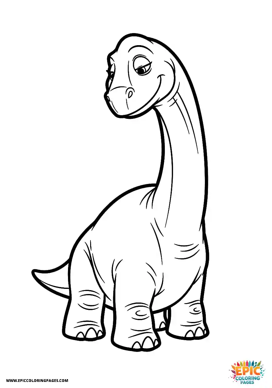 Brontosaurus Brontosaurus guarding its area