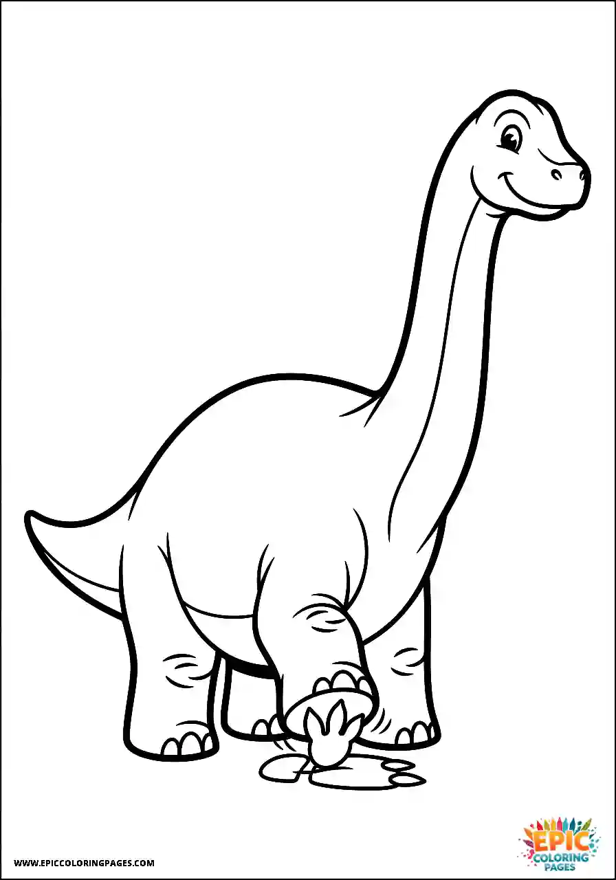 Brontosaurus Brontosaurus leaving a large footprint behind
