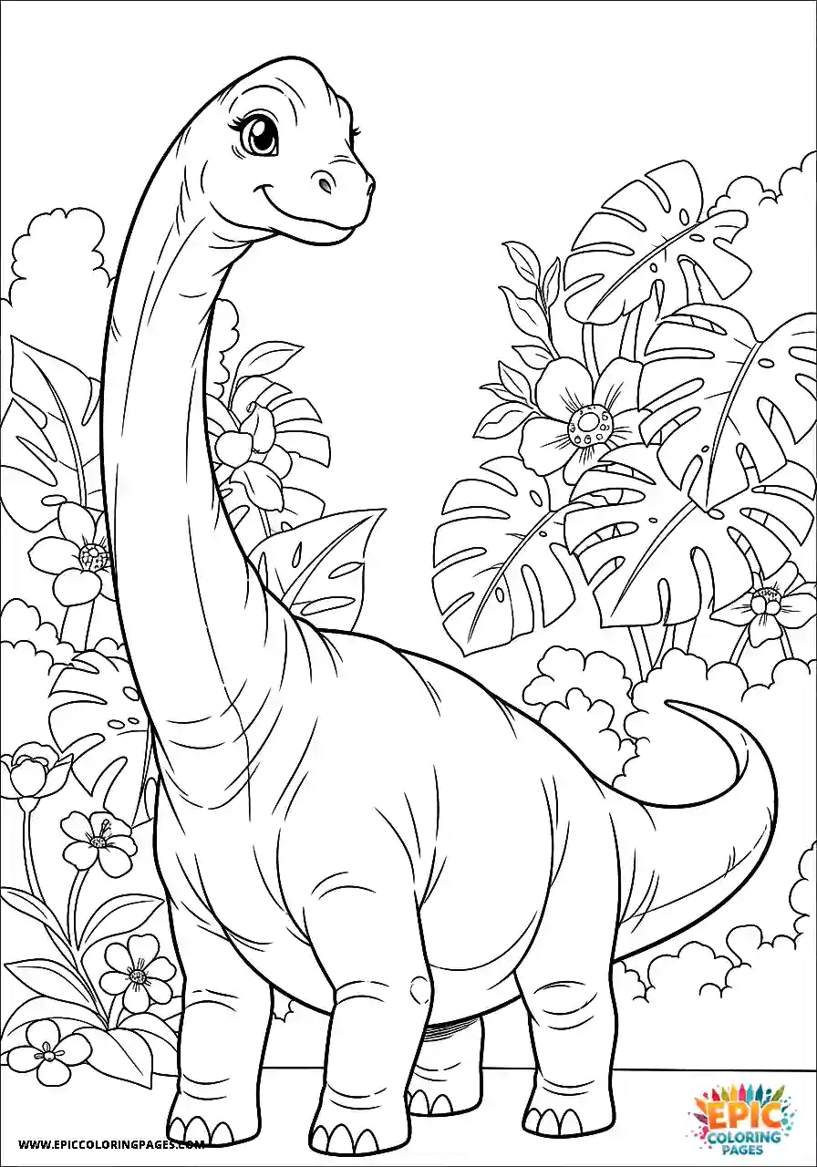 Brontosaurus Brontosaurus looking peaceful