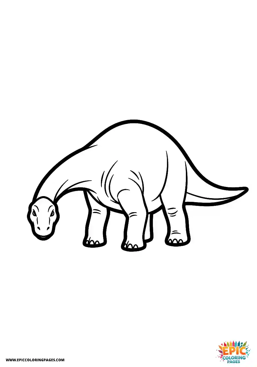 Brontosaurus Brontosaurus looking ready to protect itself