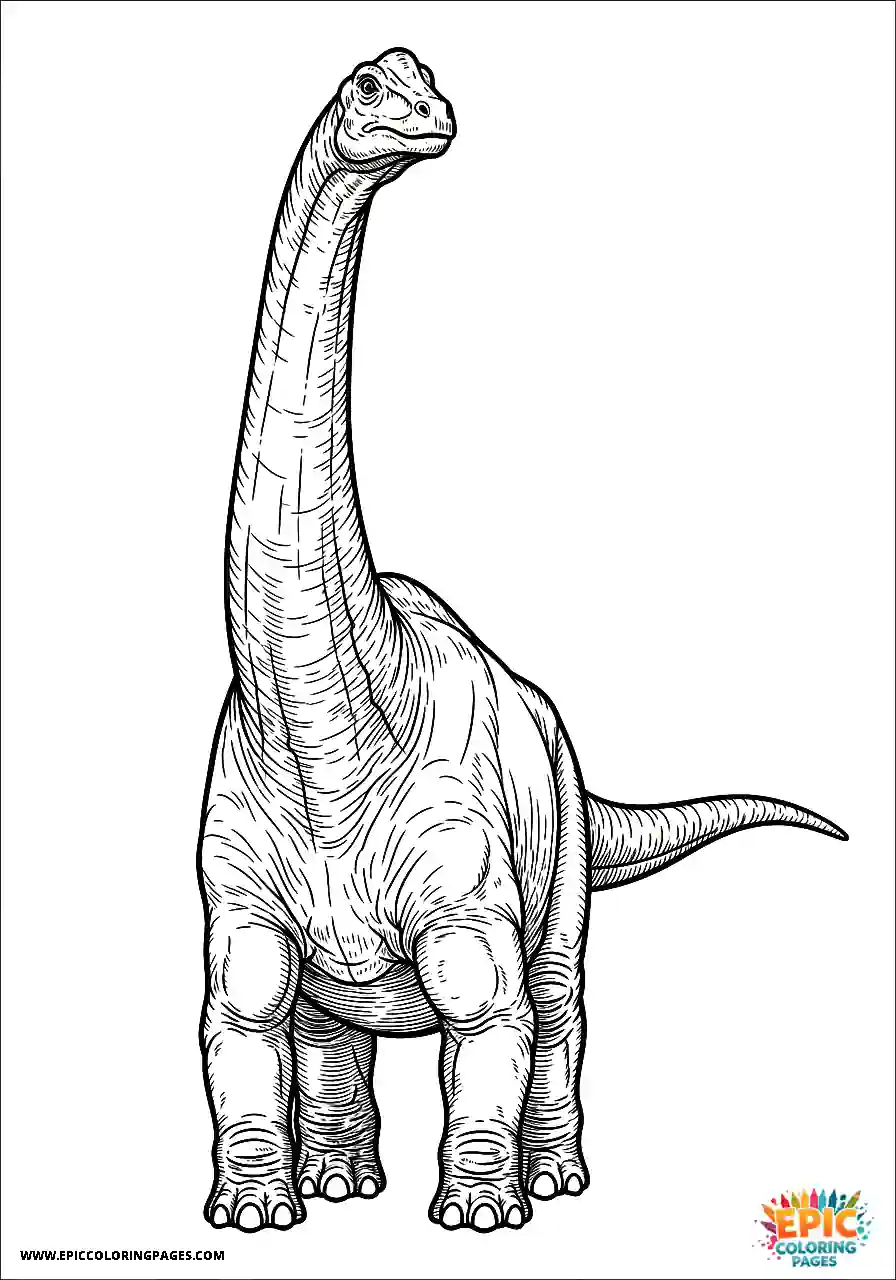 Brontosaurus Brontosaurus standing tall in a regal frontal stance