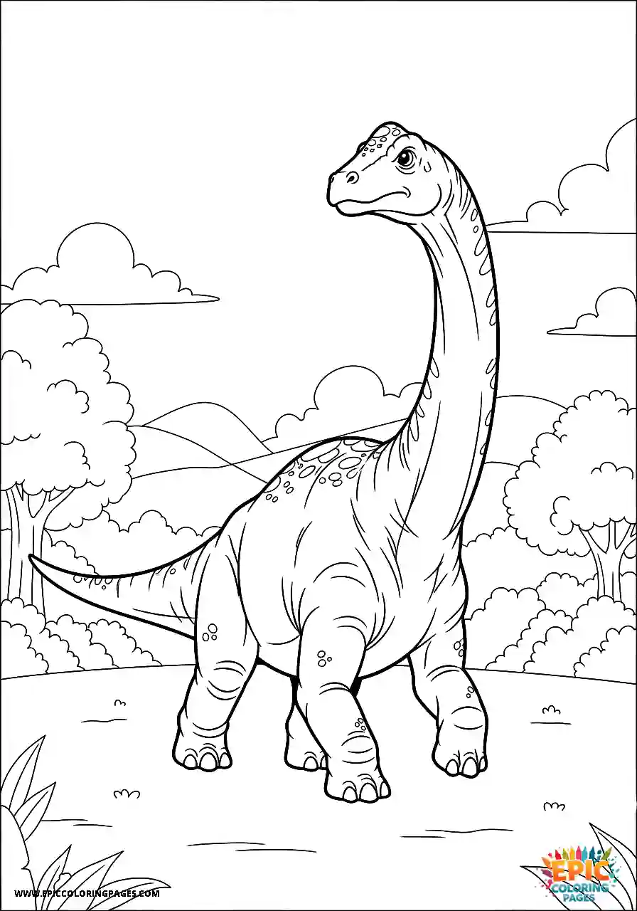 Brontosaurus Brontosaurus stomping forward with determination