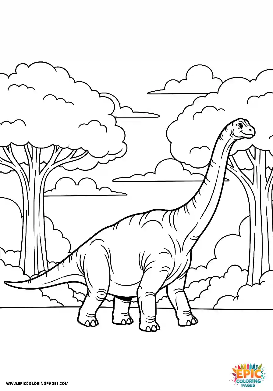 Brontosaurus Brontosaurus walking majestically