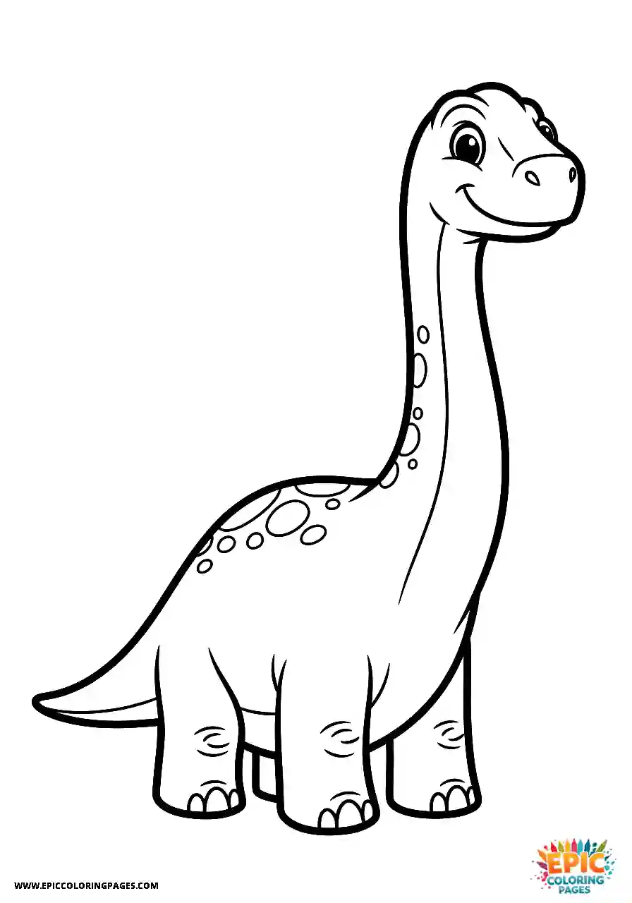 Brontosaurus Brontosaurus with a warm and kind expression