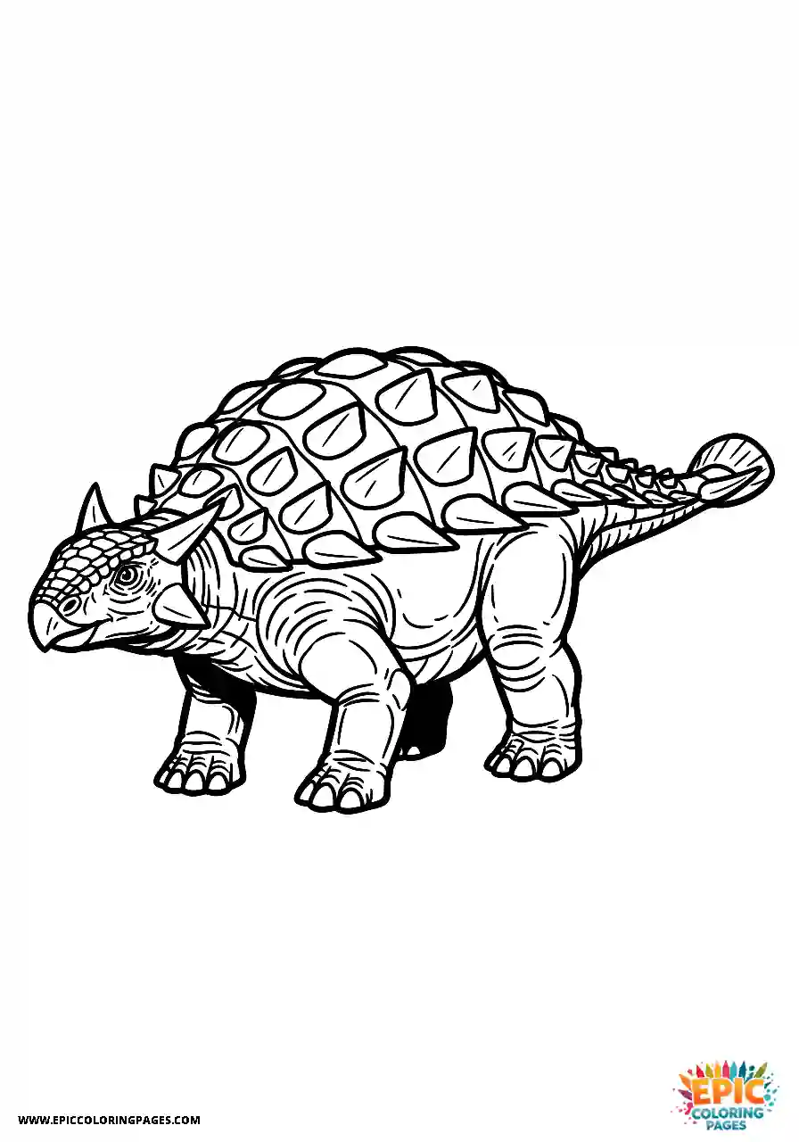 Ankylosaurus Calm Realistic Style Ankylosaurus Dinosaur Standing Motionless