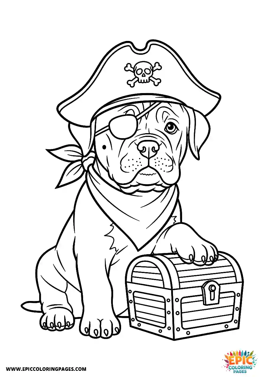 Cane Corso Dog Realistic Puppy Dressed As A Pirate Realistic Cane Corso dog puppy dressed as a pirate for adults