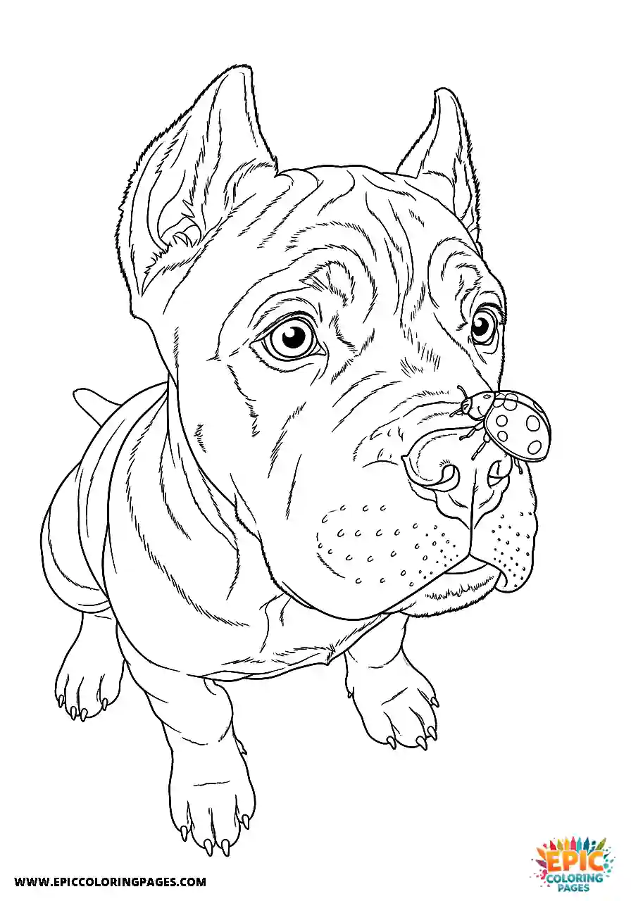 Cane Corso Dog Realistic Puppy Looking At A Ladybug For Adults Cane Corso dog realistic puppy looking at a ladybug for adults