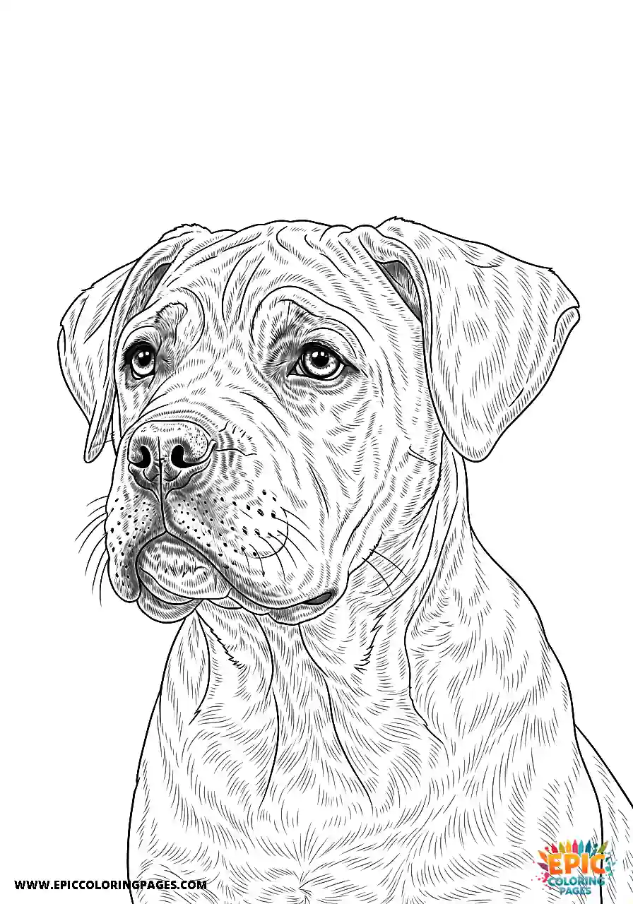 Cane Corso Dog Realistic Puppy Looking Attentive For Adults Cane Corso dog realistic puppy looking attentive for adults