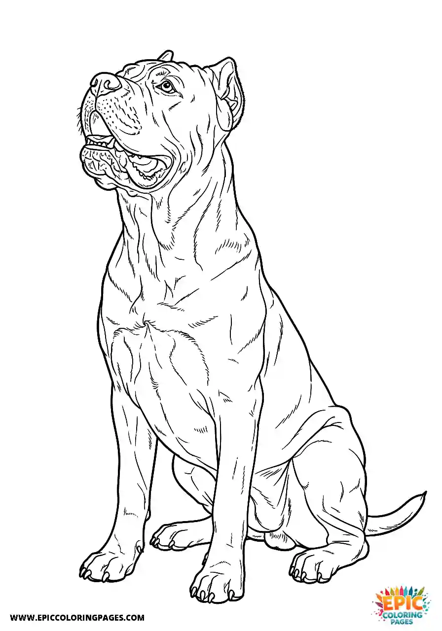Cane Corso Dog Realistic Sitting Patiently For A Treat For Adults Cane Corso dog realistic sitting patiently for a treat for adults
