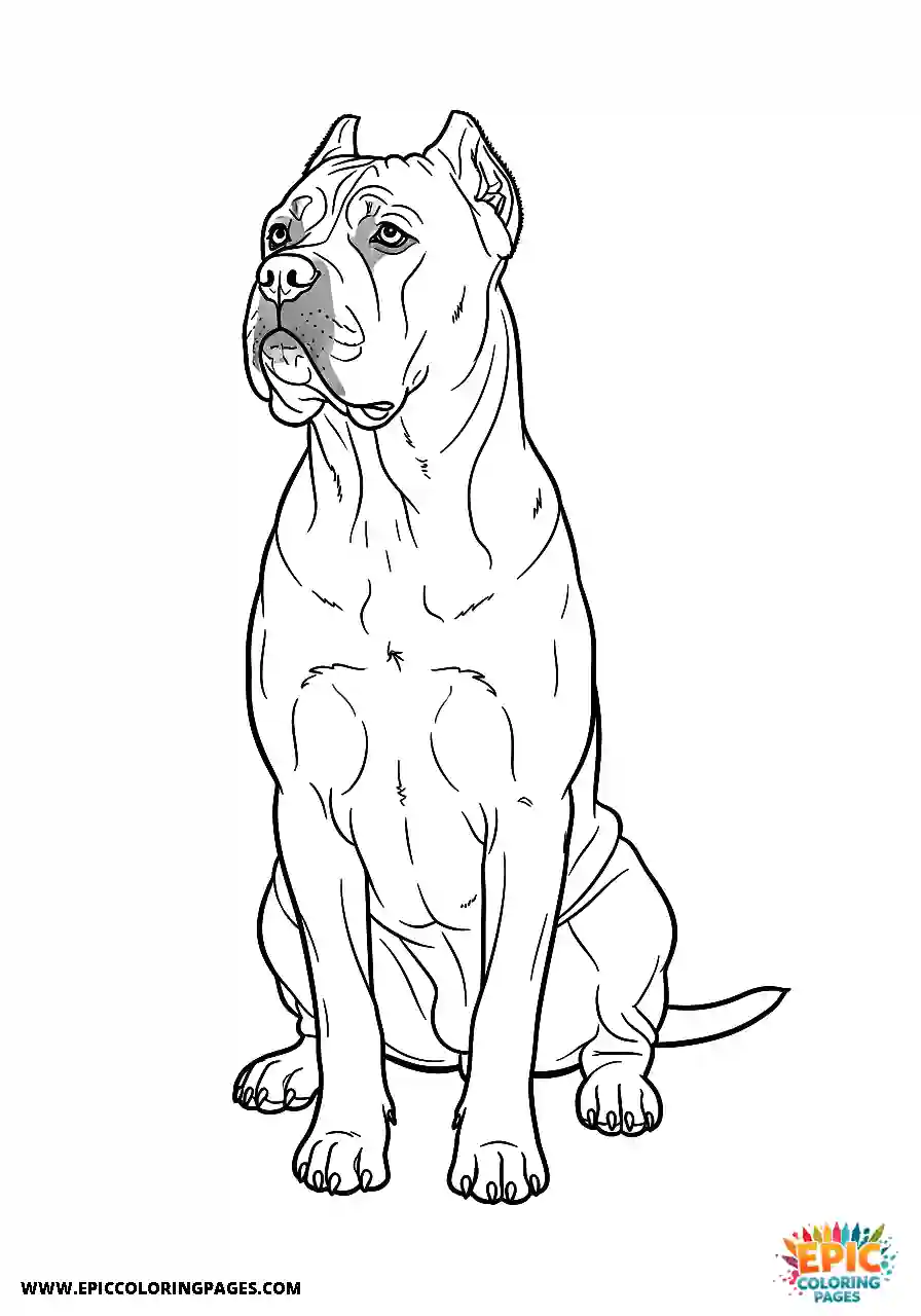 Cane Corso Dog Realistic Sitting With A Proud Posture For Adults Cane Corso dog realistic sitting with a proud posture for adults